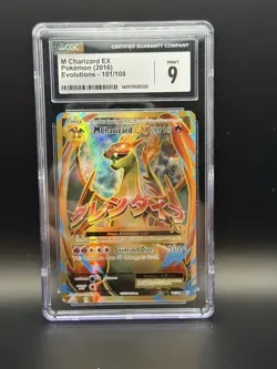 M Charizard EX Full Art 101/108 CGC PSA 9 Mint 2016 Pokemon XY Evolutions - Image 1