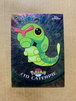Caterpie #10 TOPPS CHROME Series 1 - Foil Pokemon Card - NM/Mint - Image 1