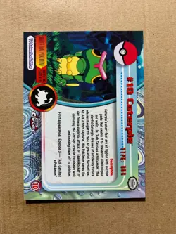 Caterpie #10 TOPPS CHROME Series 1 - Foil Pokemon Card - NM/Mint - Image 2