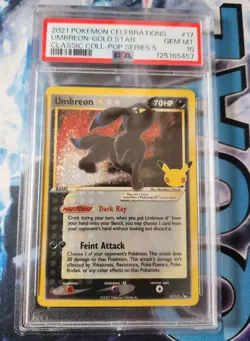 PSA 10 Umbreon Gold Star Celebrations: Classic Collection 17 - Pokemon - Image 1