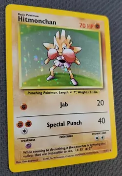 Pokemon TCG: Rare Hitmonchan 7/102, Base Set Unlimited, Holo, 1999 WoTC Card 2 - Image 4