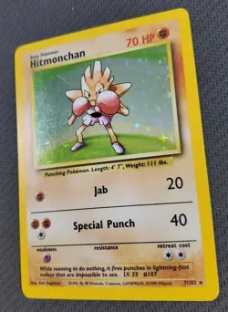 Pokemon TCG: Rare Hitmonchan 7/102, Base Set Unlimited, Holo, 1999 WoTC Card 2 - Image 5