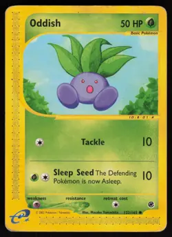 E-Reader Oddish 122/165 Expedition Masako Yamashita Pokemon TCG Card - Image 1