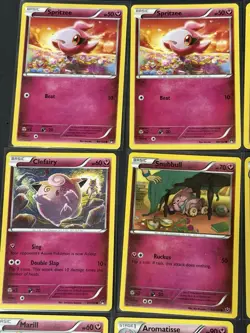 #76 Pokemon TCG Fairy Lot 9 Cards Spritzee 84/122 Clefairy 61/122 + More - Image 2