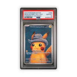 Pokemon Pikachu with Grey Felt Hat Van Gogh Full Art Promo SVP EN 085 PSA 10 - Image 1