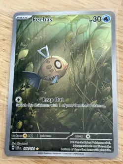 Pokemon TCG Feebas Holo Card 198/191 Sv08: Surging Sparks Illustration - Image 1