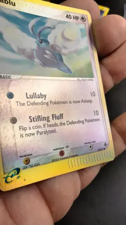 Swablu 75/97 EX Dragon 2003 Reverse Holo Vintage E-Reader Pokemon Card LP - Image 3