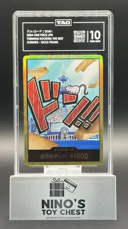 DON !! Card Iceburg gold Japanese ONE PIECE Card THE BEST PRB01 TAG 10 POP 2 - Image 1