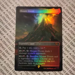 Mount Doom M 0343 Borderless Foil MTG Lord Of The Rings - Image 1