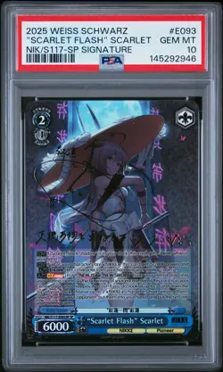 2025 WEISS SCHWARZ GODDESS OF VICTORY: NIKKE "SCARLET FLASH" SCARLET PSA 10 - Image 1