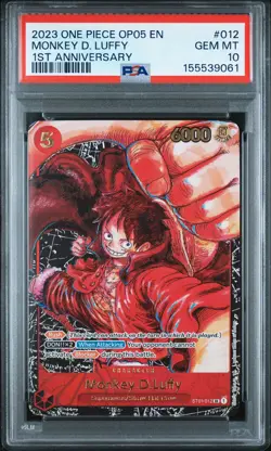 2023 ONE PIECE OP05-AWAKENING OF THE NEW ERA #012 MONKEY D. LUFFY PSA 10 - Image 1