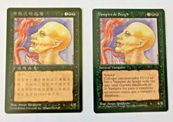 MTG 2x SENGIR VAMPIRE, 4th EDITION, BLACK BORDERED, 1 CHINESE, 1 PORTUGUESE - Image 1