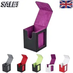 Leather Card Deck Box Magnetic Commander Trading Card Storage Box For TCG UK - Image 1