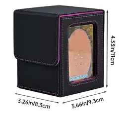 Leather Card Deck Box Magnetic Commander Trading Card Storage Box For TCG UK - Image 2