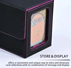Leather Card Deck Box Magnetic Commander Trading Card Storage Box For TCG UK - Image 4