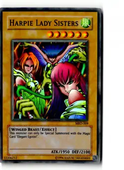 Harpie Lady Sisters MRD-009 Super Rare Metal Raiders Yu-Gi-Oh Moderately Played - Image 1