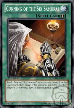Cunning of the Six Samurai SDWA-EN027 Samurai Warlords Yu-Gi-Oh 1st Edition NM/M - Image 2