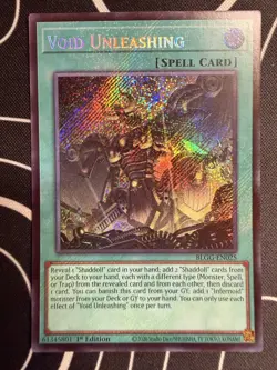 Void Unleashing (SECRET RARE) BLGG-EN025 (NM) 1st Edition Yu-Gi-Oh! Konami - Image 1