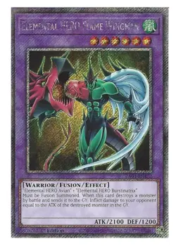 RA03-EN152 Elemental HERO Flame Wingman - Platinum Secret Rare 1st Edition - Image 1