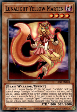 Lunalight Yellow Marten LDS2-EN128 1st ED Yu-Gi-Oh! - Image 1