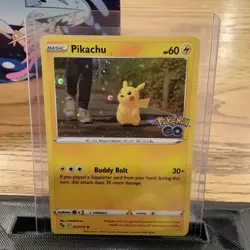 POKEMON PIKACHU 027/078 COMMON COSMOS HOLOFOIL POKEMON GO NM CARD - Image 2