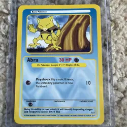 Pokemon Abra F01 Funskool Vintage Card for Collectors Near Mint Condition! - Image 1
