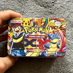 Nintendo Pokemon TCG Phantom Forces Tin 60-Card Capacity Pikachu Blastoise - Image 1