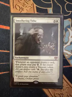 Magic the Gathering Smothering Tithe Commander Masters Regular Mythic Rare Card - Image 1