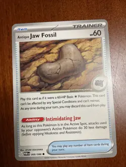 Antique Jaw Fossil 068/088 Perfect Order Regular Pokemon TCG Card - Image 1