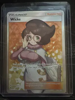 Wicke 147/147 SM Burning Shadows 2017 Full Art Holo Pokemon Card TCG NM - Image 1