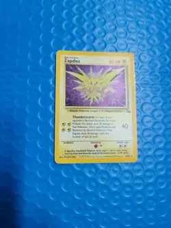 Zapdos - Fossil Set - 15/62 - Holo Foil Rare - Pokemon Card - LP - Image 1