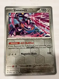 Pokemon Card: NM Genesect Reverse Holo 40/64 SV Shrouded Fable - Image 1