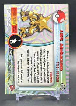Alakazam #65 Series 1 Black Label - TOPPS Pokemon Card - Image 2