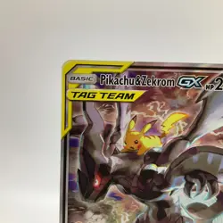 Pikachu & Zekrom GX SM168 SM Promos Holo Pokemon Card LP - Image 2