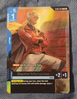 Zechs Merquise C+ Holo Foil ST02-011 | Gundam Card Game TCG | MINT! - Image 1