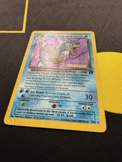 2000 Pokemon Card Dark Gyarados #25/82 Team Rocket Prerelease Promo Heavy Play - Image 2