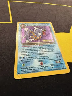 2000 Pokemon Card Dark Gyarados #25/82 Team Rocket Prerelease Promo Heavy Play - Image 3