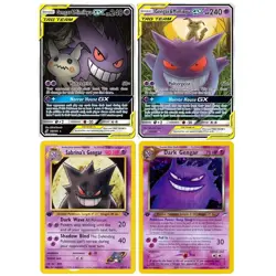 4 PCS Holographic PKM Cards Mewtwo Gengar Pikachu Umbreon Charizard Foil PTCG - Image 1