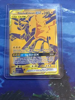 Pokemon TCG-Pikachu & Zekrom GX Tag Team SM248 Black Star Promo NM - Image 1