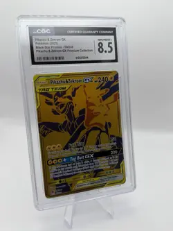 CGC NM/MINT+ 8.5 Pokemon TCG Pikachu & Zekrom GX TAG TEAM Holo Promo SM248 2021 - Image 1