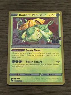 Pokemon TCG Radiant Venusaur Pokemon GO 004/078 Holo Radiant Rare - Image 1