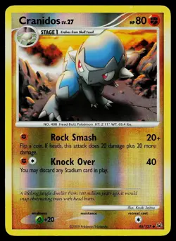 Pokemon Card - Cranidos Platinum 46/127 Reverse Holo Uncommon - Image 1