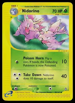 Pokemon Card - Nidorino Aquapolis 55/147 Uncommon - Image 1