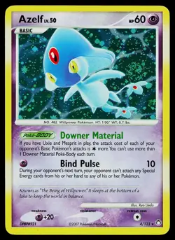Pokemon Card - Azelf Mysterious Treasures 4/123 Holo Rare SWIRL - Image 1