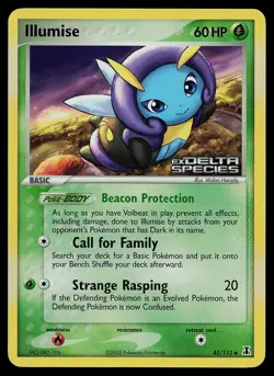 Pokemon Card - Illumise Delta Species 45/113 Reverse Holo Uncommon Stamped - Image 1