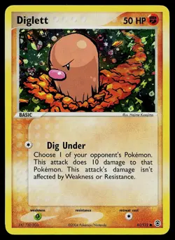Pokemon Card - Diglett FireRed & LeafGreen 61/112 Reverse Holo Common - Image 1