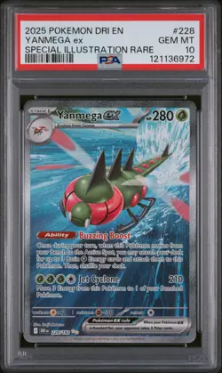 2025 Pokemon Dri En-Destined Rivals #228 Yanmega Ex PSA10 - Image 1