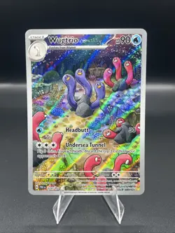 Wugtrio Pokemon TCG S&V Paldean Fates Illustration Rare Holo - Image 1