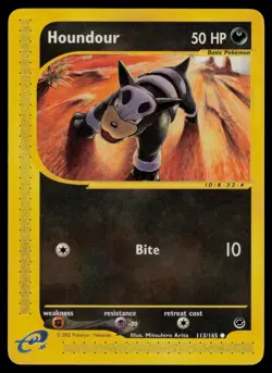 Houndour 113/165 Common Expedition Base Set Pokemon Lightly Played - Image 1