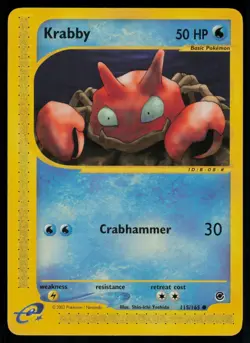Krabby 115/165 Common Expedition Base Set Pokemon Lightly Played - Image 1